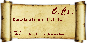 Oesztreicher Csilla névjegykártya